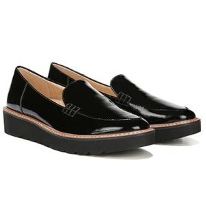 Naturalizer Andie Platform Black Leather Loafer